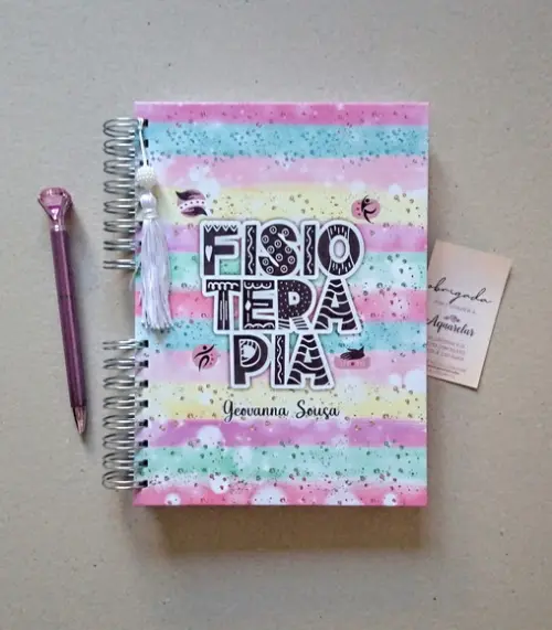 Caderno Escolar Capa Dura Personalizada 100 Folhas