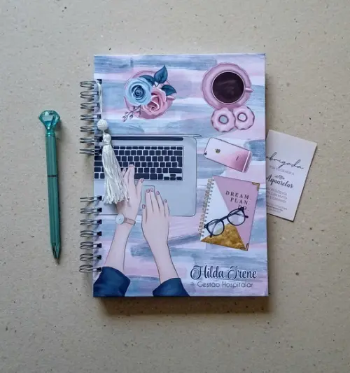 Caderno Escolar Capa Dura Personalizada 8 Matérias