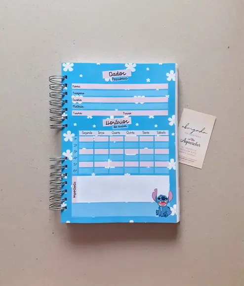 Caderno Escolar Capa Dura Personalizada 8 Matérias
