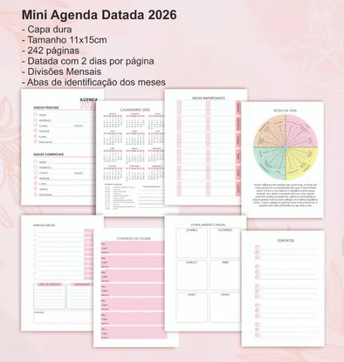 Mini Agenda 2026 Personalizada