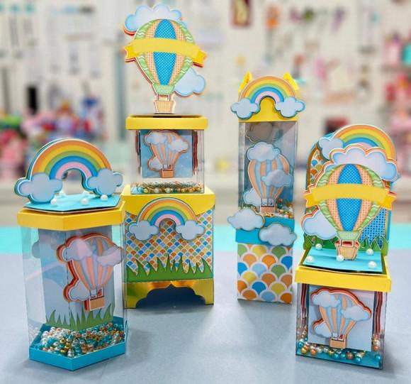 20 Caixinhas Luxo para Festa Tema Balão
