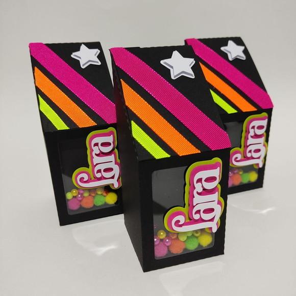 30 Caixinhas para Festa Tema Balada Neon