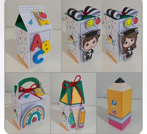 30 Caixinhas para Festa Tema Formatura Abc