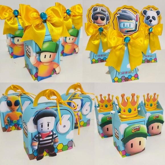 40 Caixinhas para Festa Tema Stumble Guys