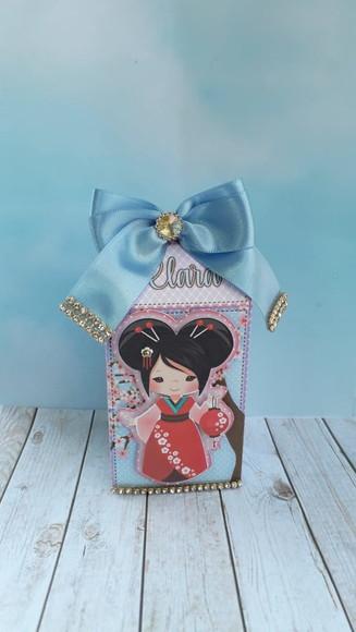 50 Caixinhas para Festa Tema Kokeshi