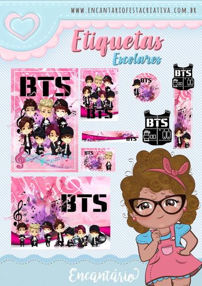 ETIQUETA ESCOLAR BTS