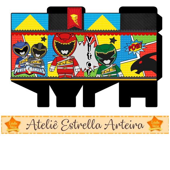 frete grátis - pacote 10 unid. CAIXINHA POWER RANGERS