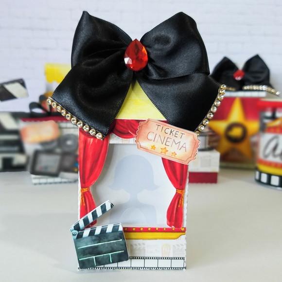 Kit 30 Caixinhas Para Festa Tema Cinema