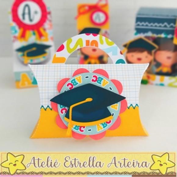 Kit 30 Caixinhas para Festa Tema Formatura Abc