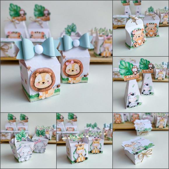 KIT 30 CAIXINHAS PERSONALIZADAS SAFARI