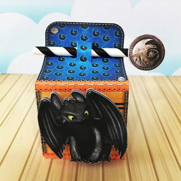 Kit 30 Caixinhas Tema Como Treinar Seu Dragao