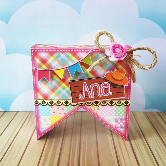Kit 30 Caixinhas Tema Festa Junina Menina