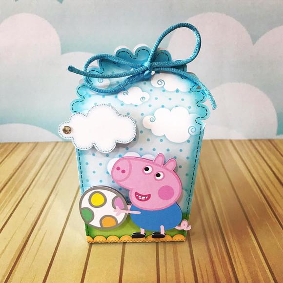 Kit 30 Caixinhas Tema Georg Pig