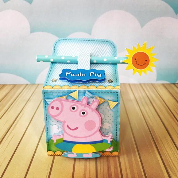 Kit 30 Caixinhas Tema Georg Pig