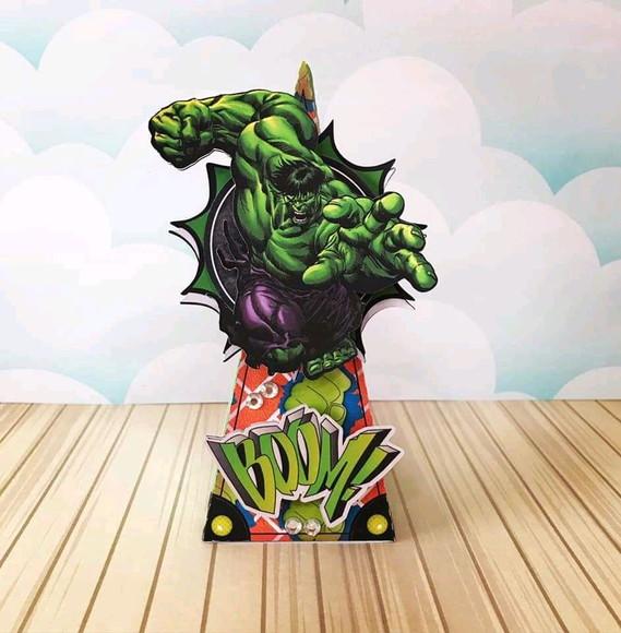 Kit 30 Caixinhas Tema Hulk
