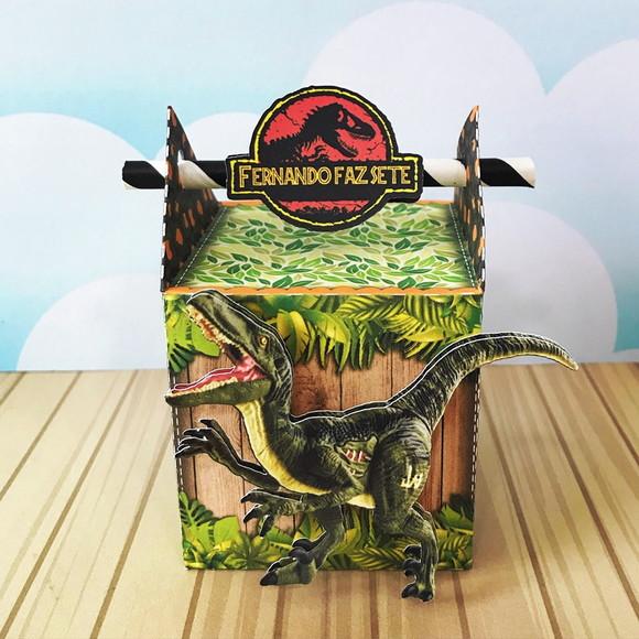 Kit 30 Caixinhas Tema Jurassic Park