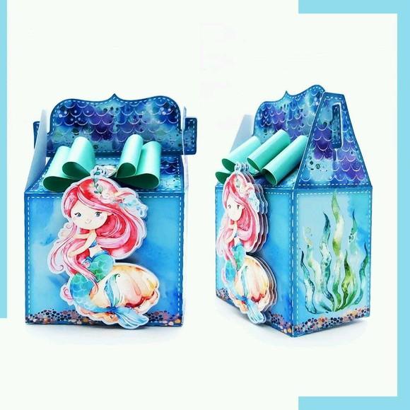 Kit 30 Caixinhas Tema Sereia