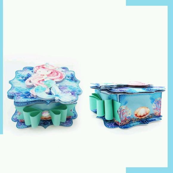 Kit 30 Caixinhas Tema Sereia