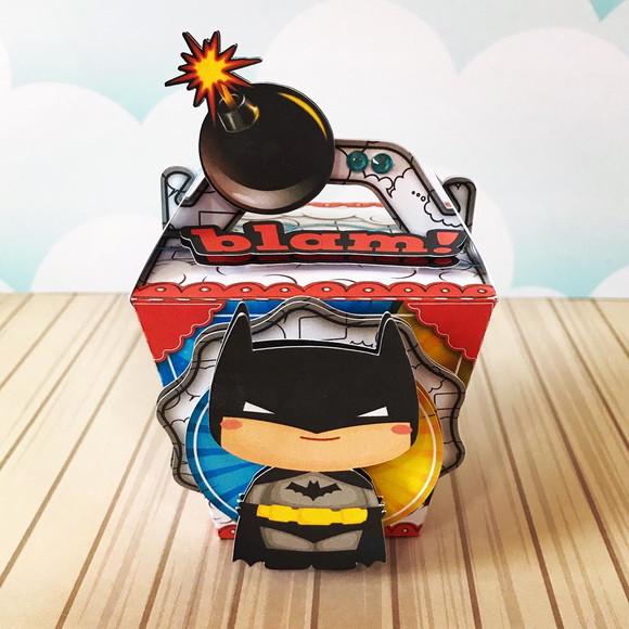 Kit 30 Caixinhas Tema Super Heróis