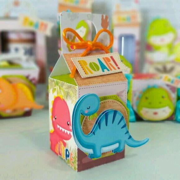 Kit 40 Caixinhas Tema Dino Baby