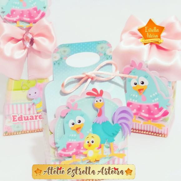 KIT FESTA 30 CAIXAS -GALINHA PINTADINHA ROSA