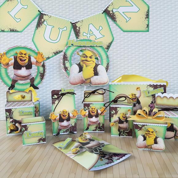 KIT FESTA 30 CAIXINHAS -SHREK