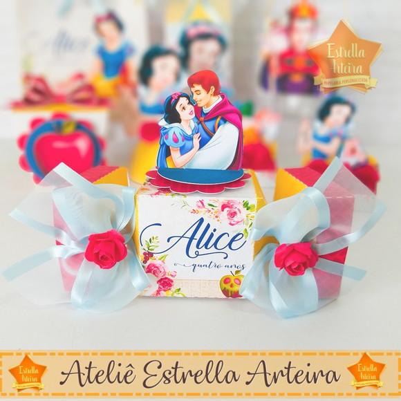 KIT FESTA 40 CAIXINHAS - BRANCA DE NEVE