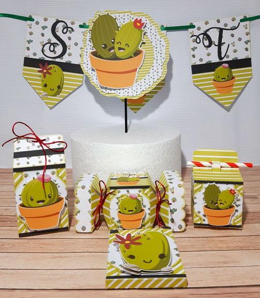 KIT FESTA PERSONALIZADA CACTOS