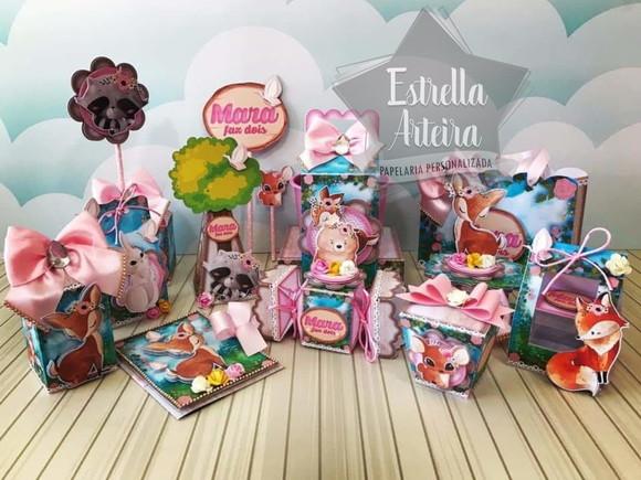 KIT FESTA PERSONALIZADA BOSQUE MENINA