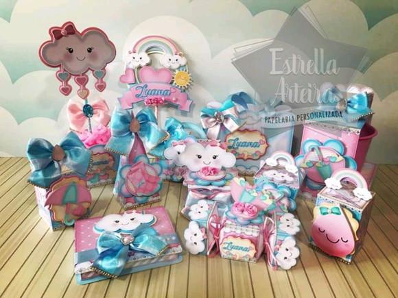 KIT FESTA PERSONALIZADA CHUVA DE AMOR