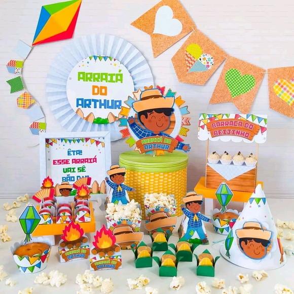 KIT FESTA SO UM BOLINHO FESTA JUNINA MENINO