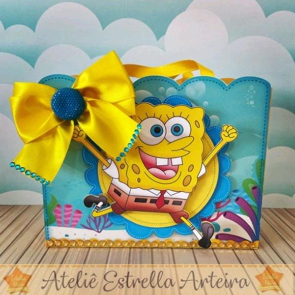 SACOLINHA LEMBRANCINHA BOB ESPONJA