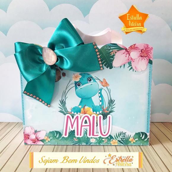 SACOLINHA LEMBRANCINHA DINOSSAURO MENINA