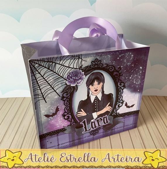 Sacolinha para Festa Tema Wandinha
