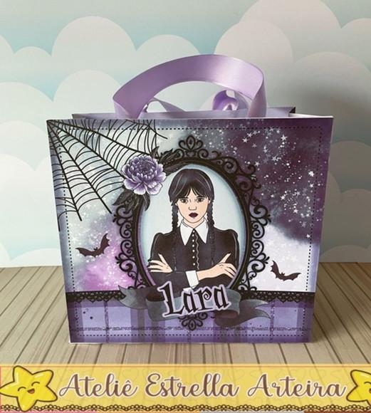Sacolinha para Festa Tema Wandinha