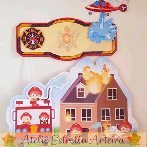TOPO DE BOLO BOMBEIROS