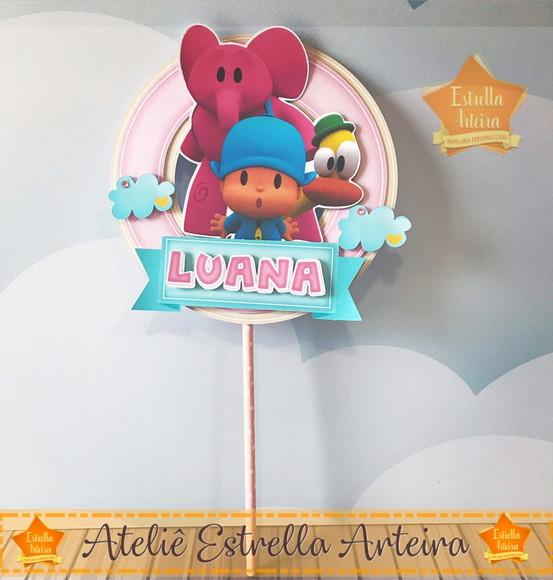 TOPO DE BOLO POCOYO MENINA