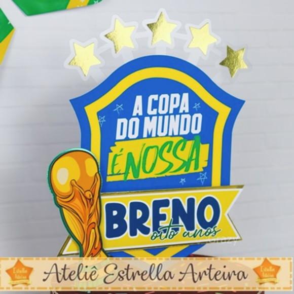Topo De Bolo Tema Copa Futebol