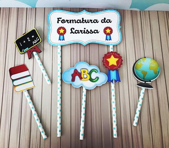 Topo De Bolo Tema Formatura Abc