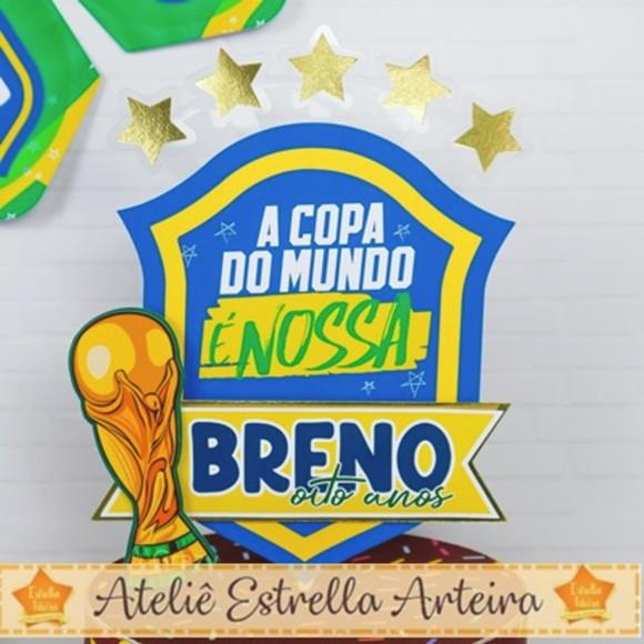 Topo De Bolo Tema Copa Futebol