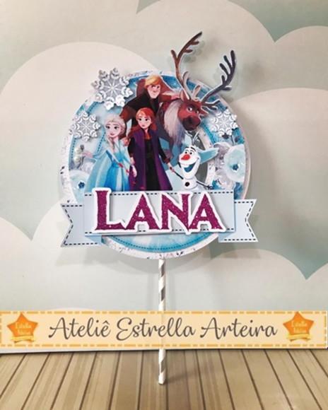 Topo De Bolo Tema Frozen