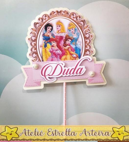 Topo de Bolo Tema Princesas