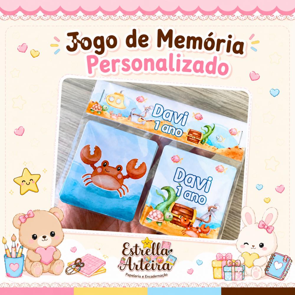 Jogo da Memória Personalizado Fundo do Mar