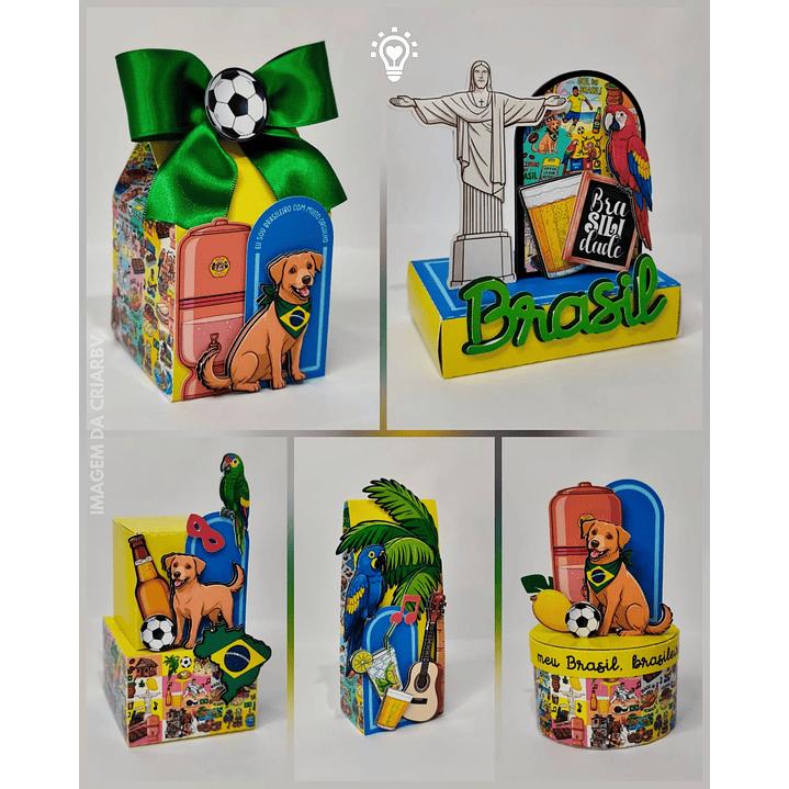30 Caixinhas PEGUE E MONTE  - Tema Copa do Mundo