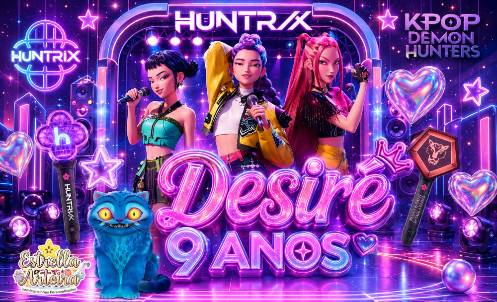 Pedido Especial  - Festa na escola - Tema Guerreiras do KPOP