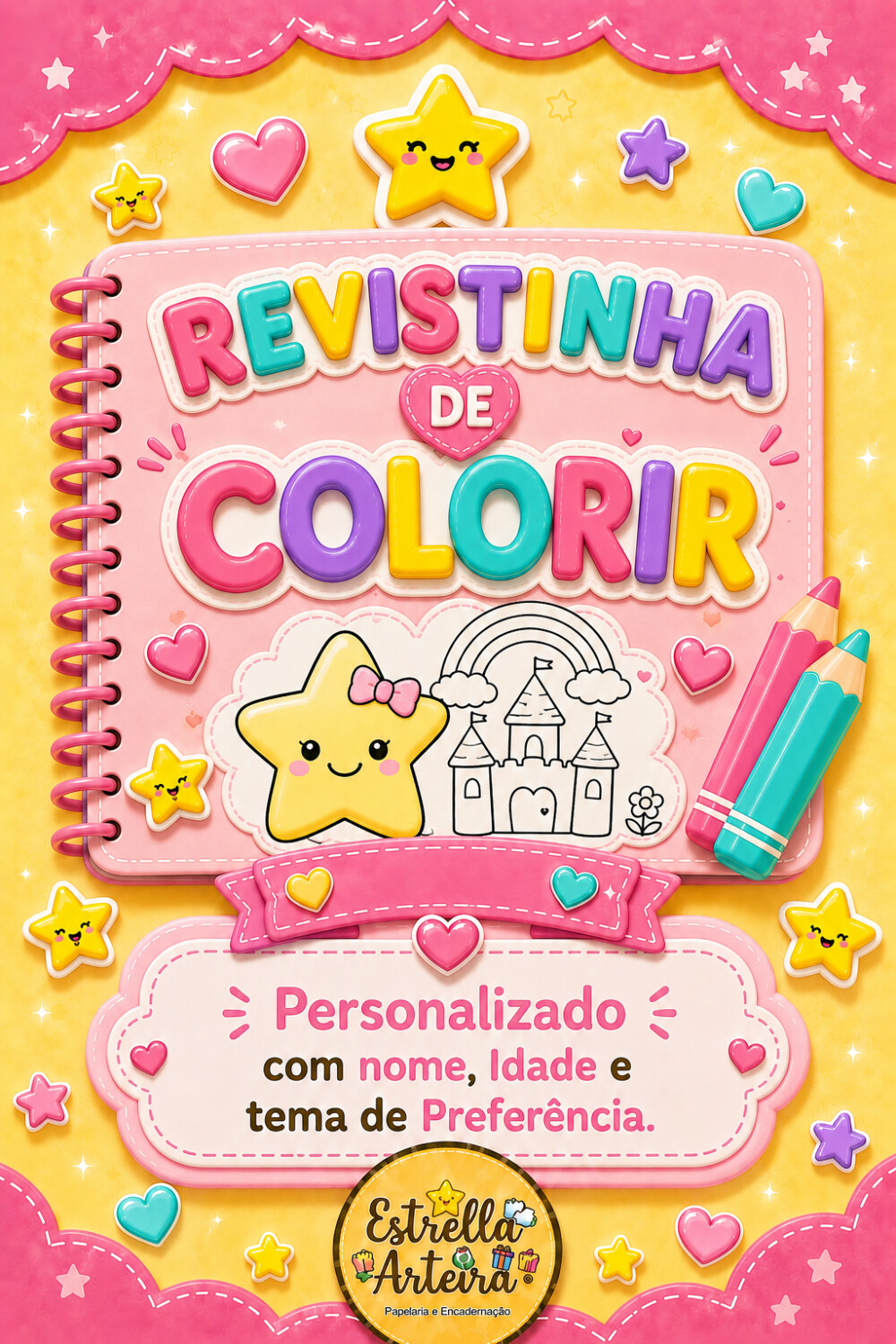Revistinha de colorir - tema Raio de Sol