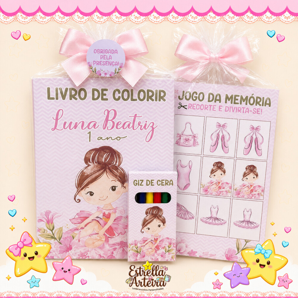 Revistinha de colorir - Tema Bailarina