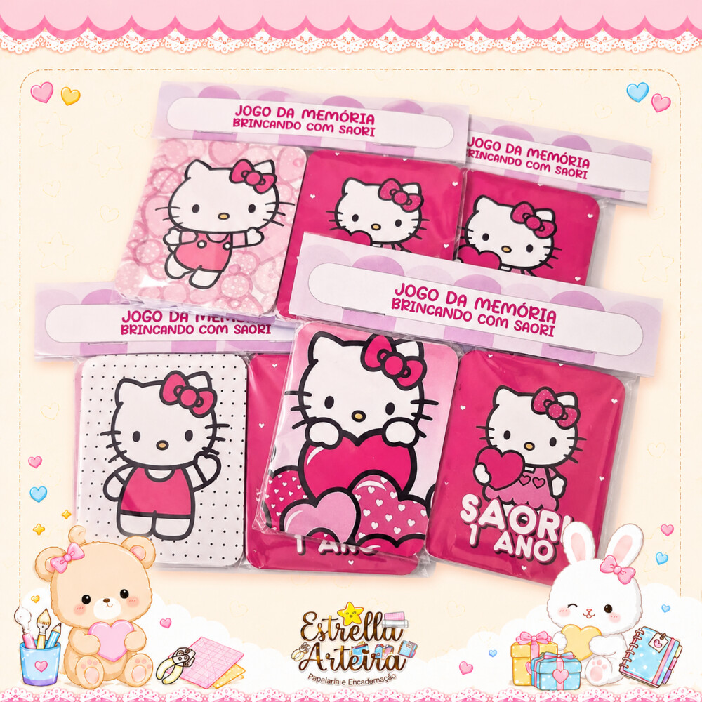 Jogo da Memória Personalizado Hello Kitty