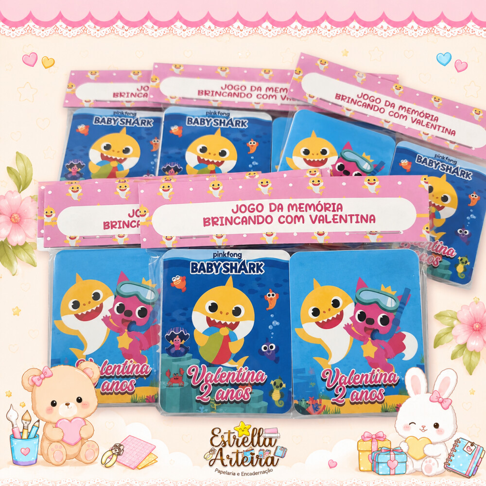 Jogo da Memória Personalizado Baby Shark
