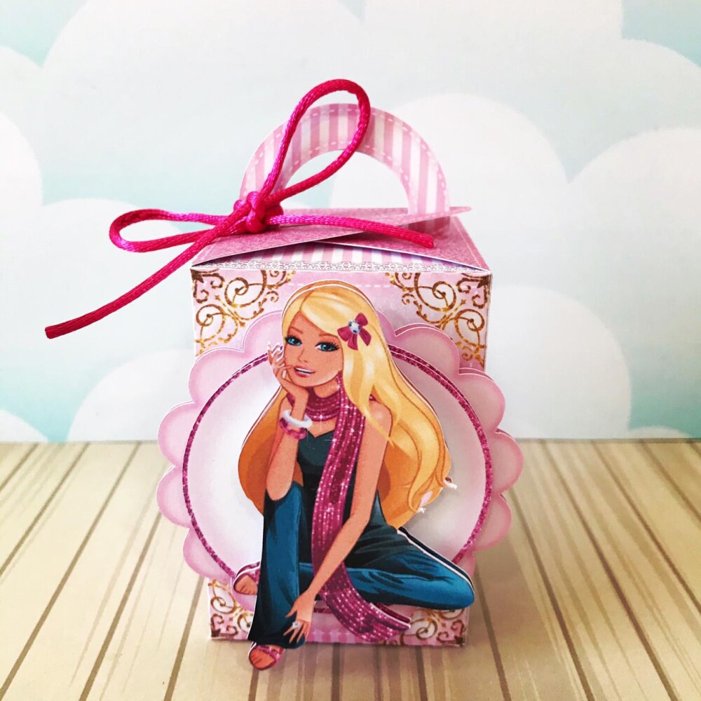 30 Caixinhas PEGUE E MONTE - Tema BARBIE